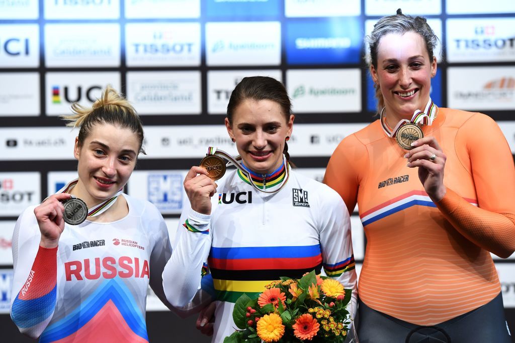 Daria Shmeleva (Russia), Miriam Welte (Germany) and Elis Ligtlee (Netherlands)
