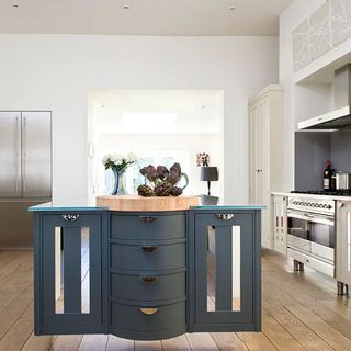 kitchen with wooden flooring