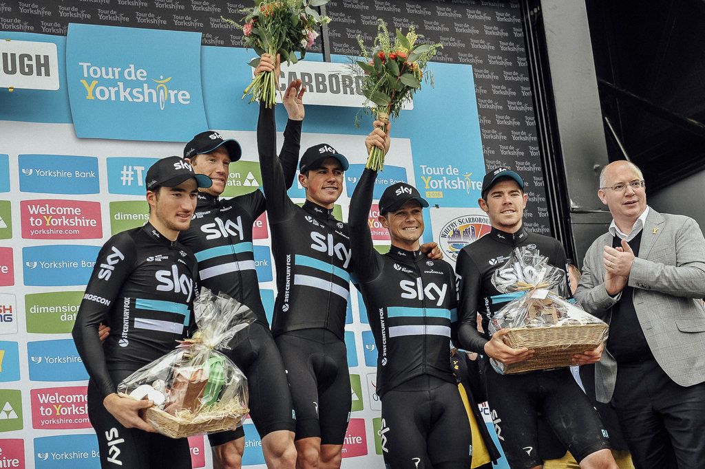 Team Sky on the podium