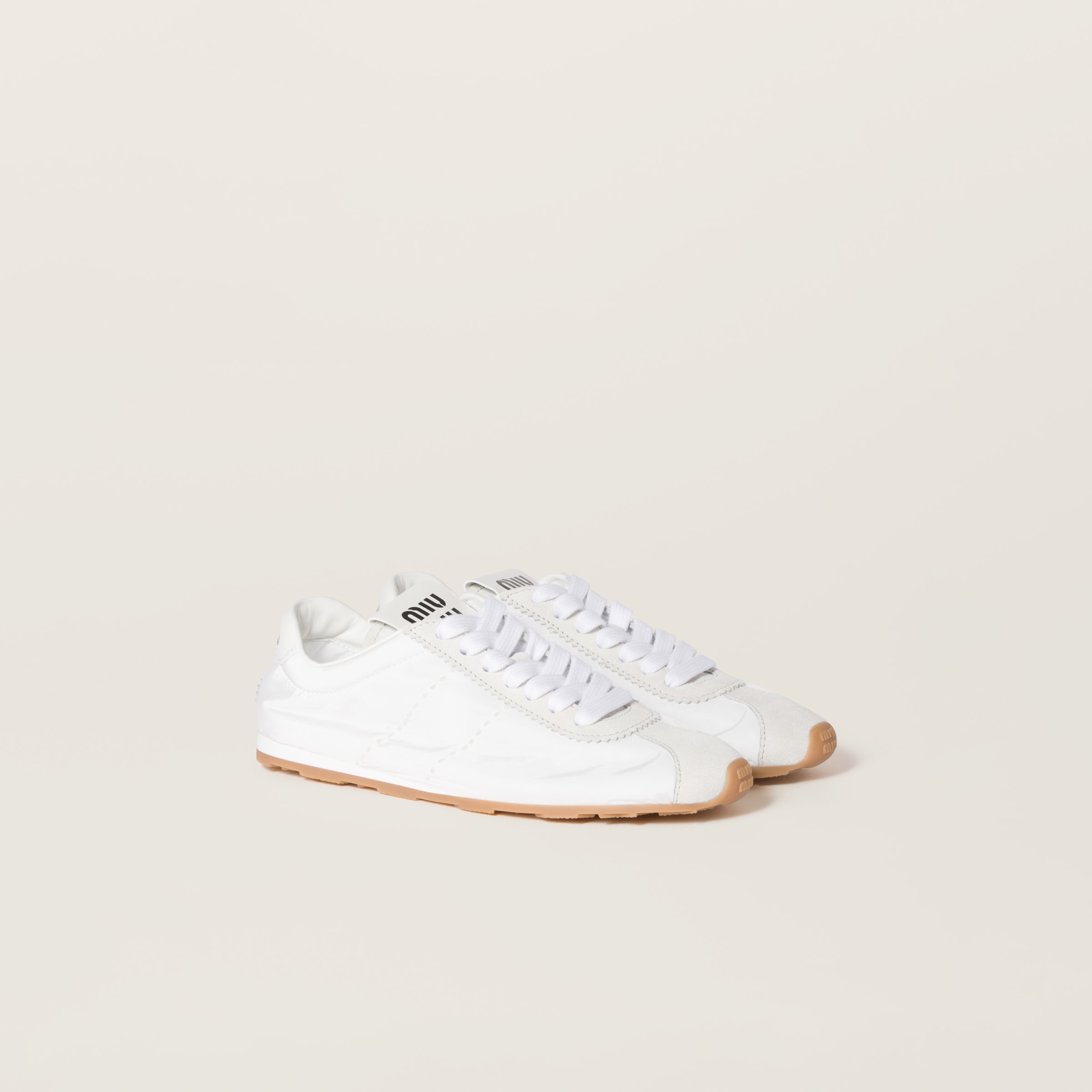 Plume Technical Fabric and Suede Sneakers