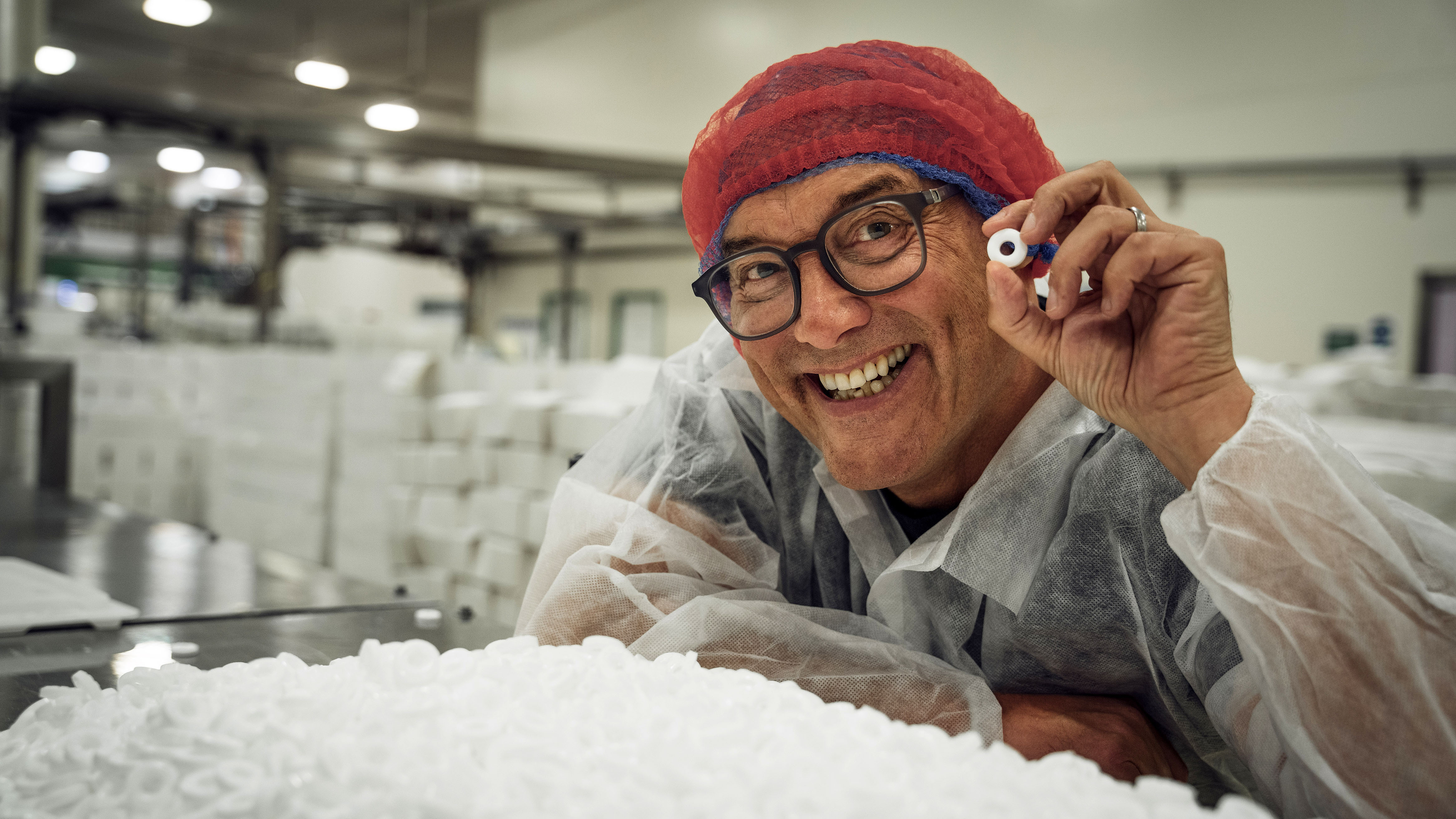 Gregg Wallace in the Polo factory in York for Inside the Factory