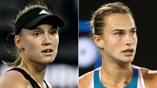 Composite image of Kazakhstan's Elena Rybakina (left) and Belarus' Aryna Sabalenka ahead of the Australian Open 2023 women's singles final on Saturday 28th January, 2023