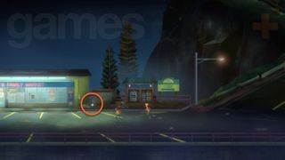 Oxenfree 2 letter collectible near payphone in parking lot