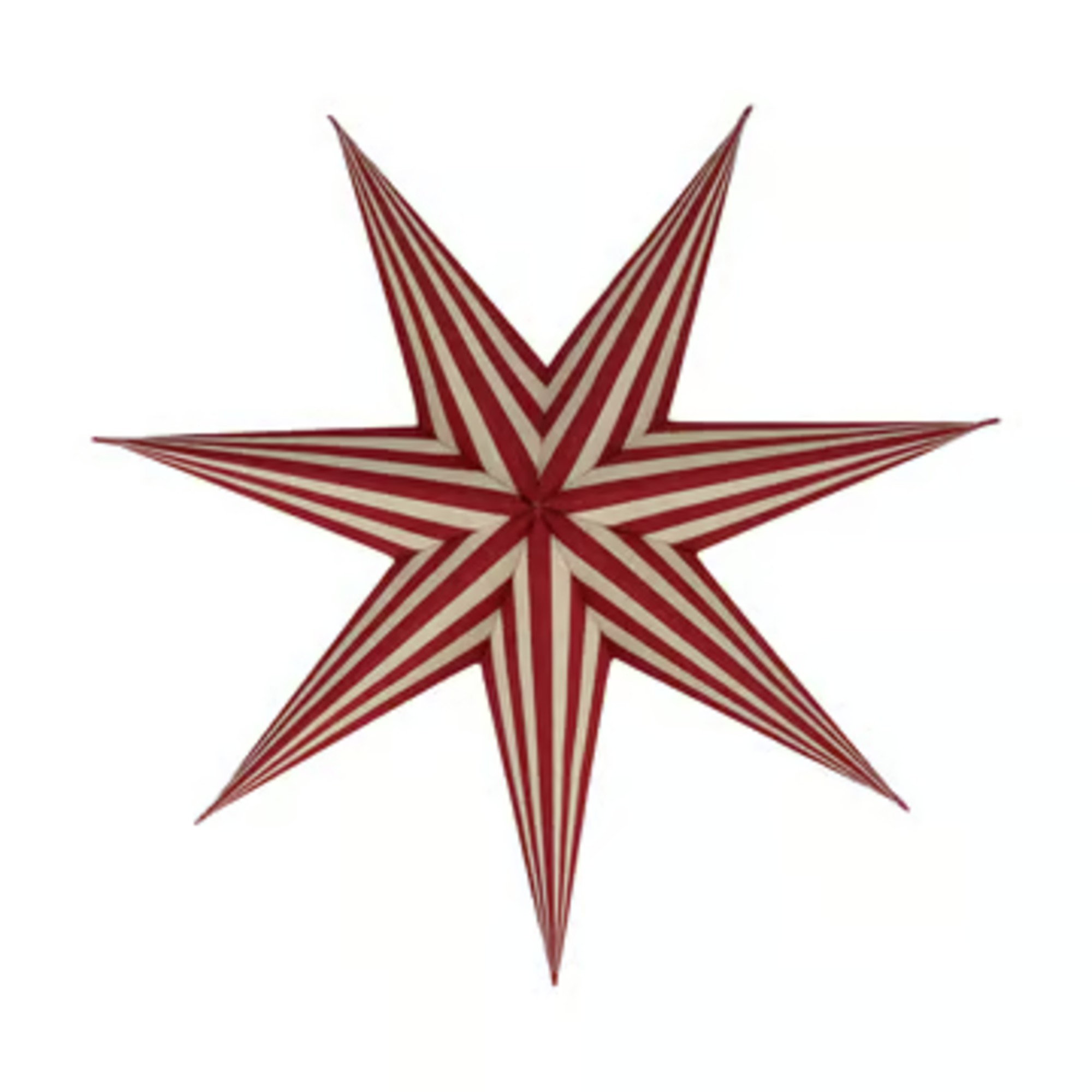 Scandi Living Bare advent star white-red stripes