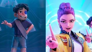 Images from Pixar's Elio and Netflix's KPop Demon Hunters