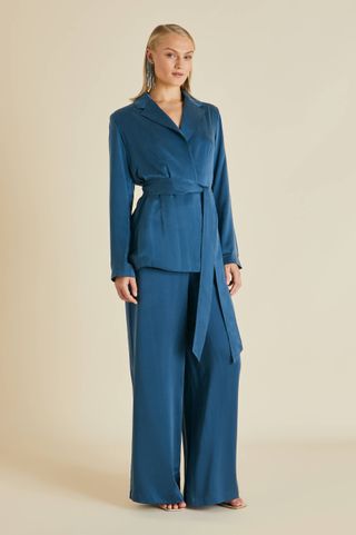 Long Satin Pajama Set Plus Size Womens Pjs Silk Black Sexy