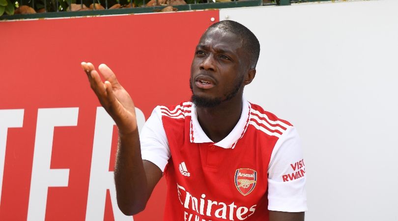 Nicolas Pepe during a pre-season friendly with Arsenal in 2022.