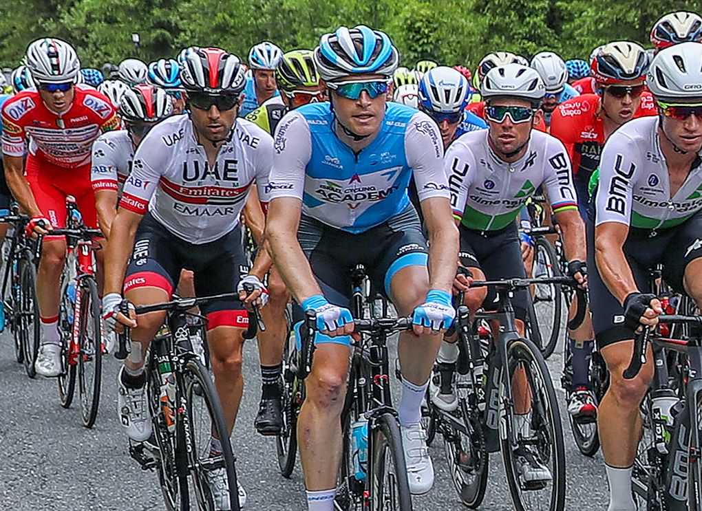 Ben Hermans (Israel Cycling Academy) and Mark Cavendish (Dimension Data) in Slovenia during stage 1
