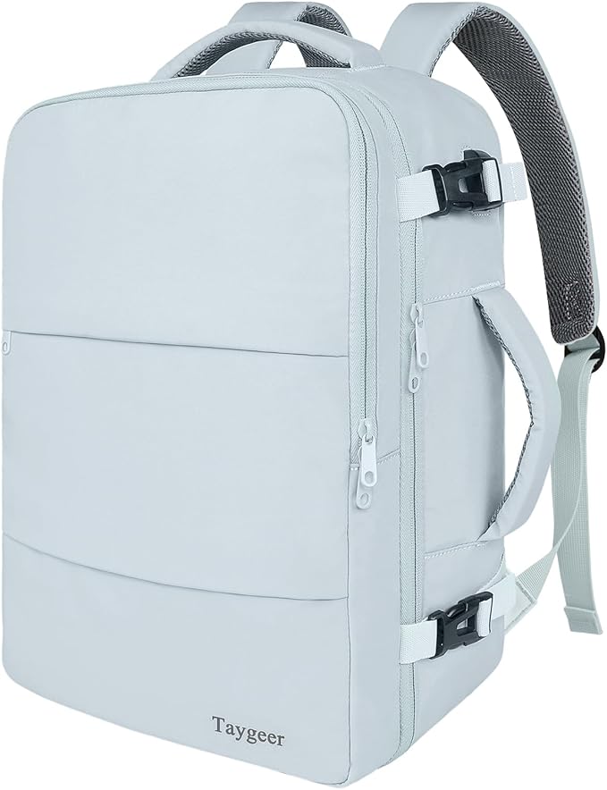 Taygeer, Taygeer Carry on Backpack, 35l Travel Backpack for Women Airline Approved, Cute Underseat Personal Item Travel Bag With Shoe Compartment, Casual Daypack Gifts for Friend Hiking Outdoor Weekend,blue