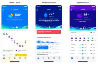 Carrot Weather Smart Layout Screenshots