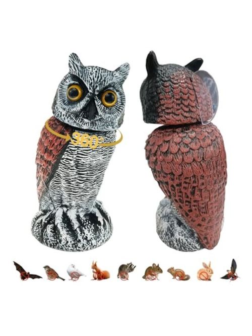 Rgbrw Fake Owl Statue Decor, Fake Owls&nbsp; Outdoor Decor