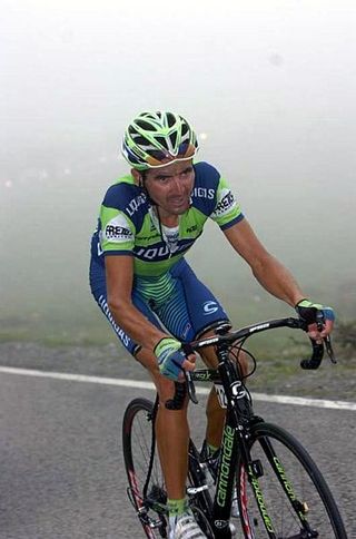 Manuel Beltran (Liquigas) ascends the final climb