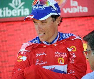 Sylvain Chavanel on the podium, Vuelta a Espana 2011, stage six