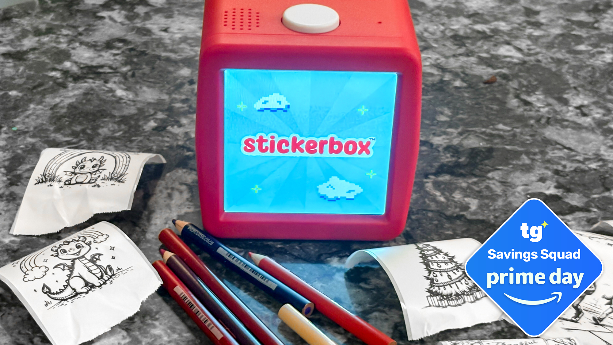 Stickerbox Mini Sticker Maker shown on table