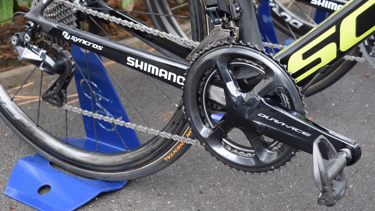 Albasini ran a standard gear combination of 53/39 chainrings and an 11-28 cassette