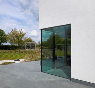 At ground level the glazing runs directly to floor level