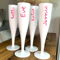 Personalized Island Style Prosecco Flute with name customization: $4.02 / £3.15