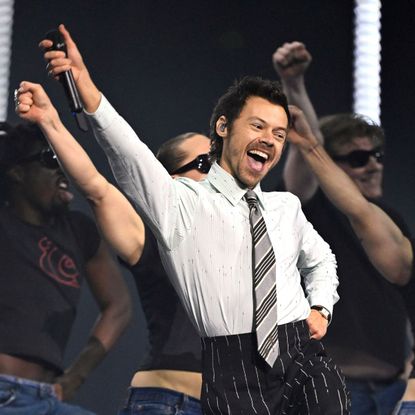 Harry Styles performs on stage at the 2026 BRIT Awards