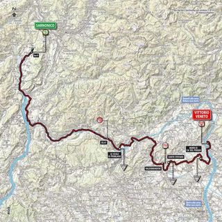 2014 Giro d'Italia map for stage 17