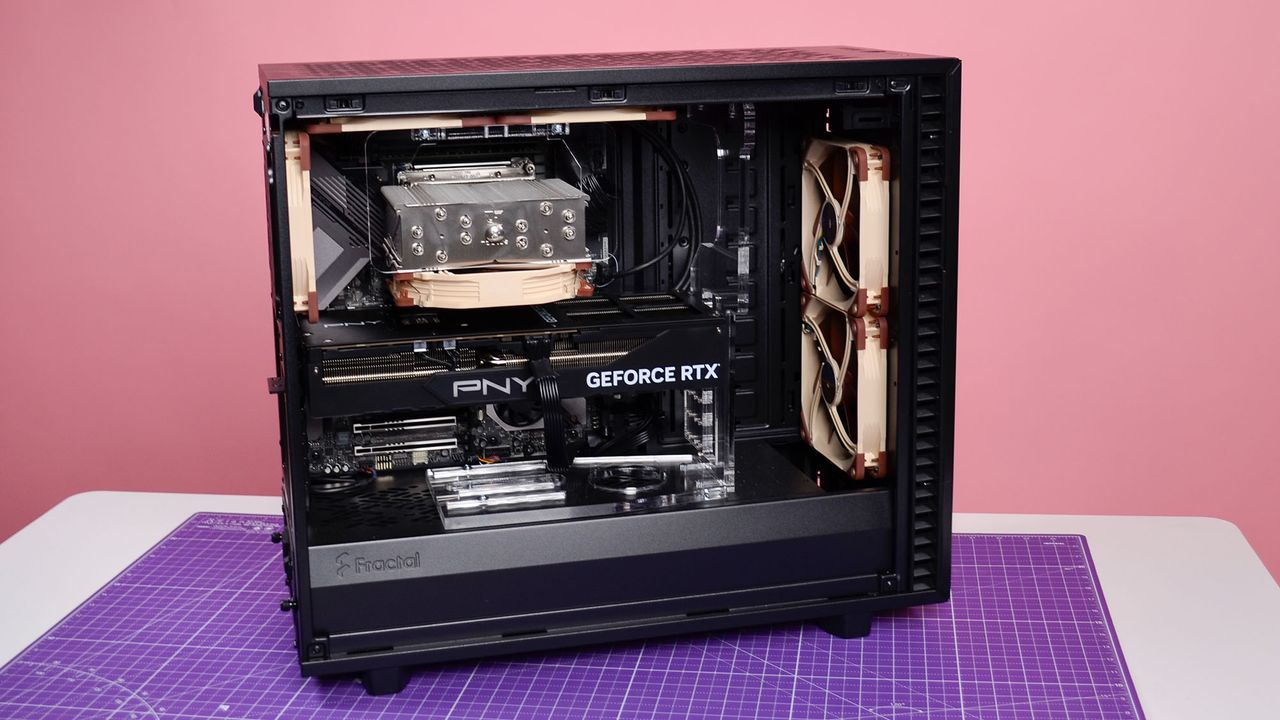 A Puget Systems workstation PC on a desk