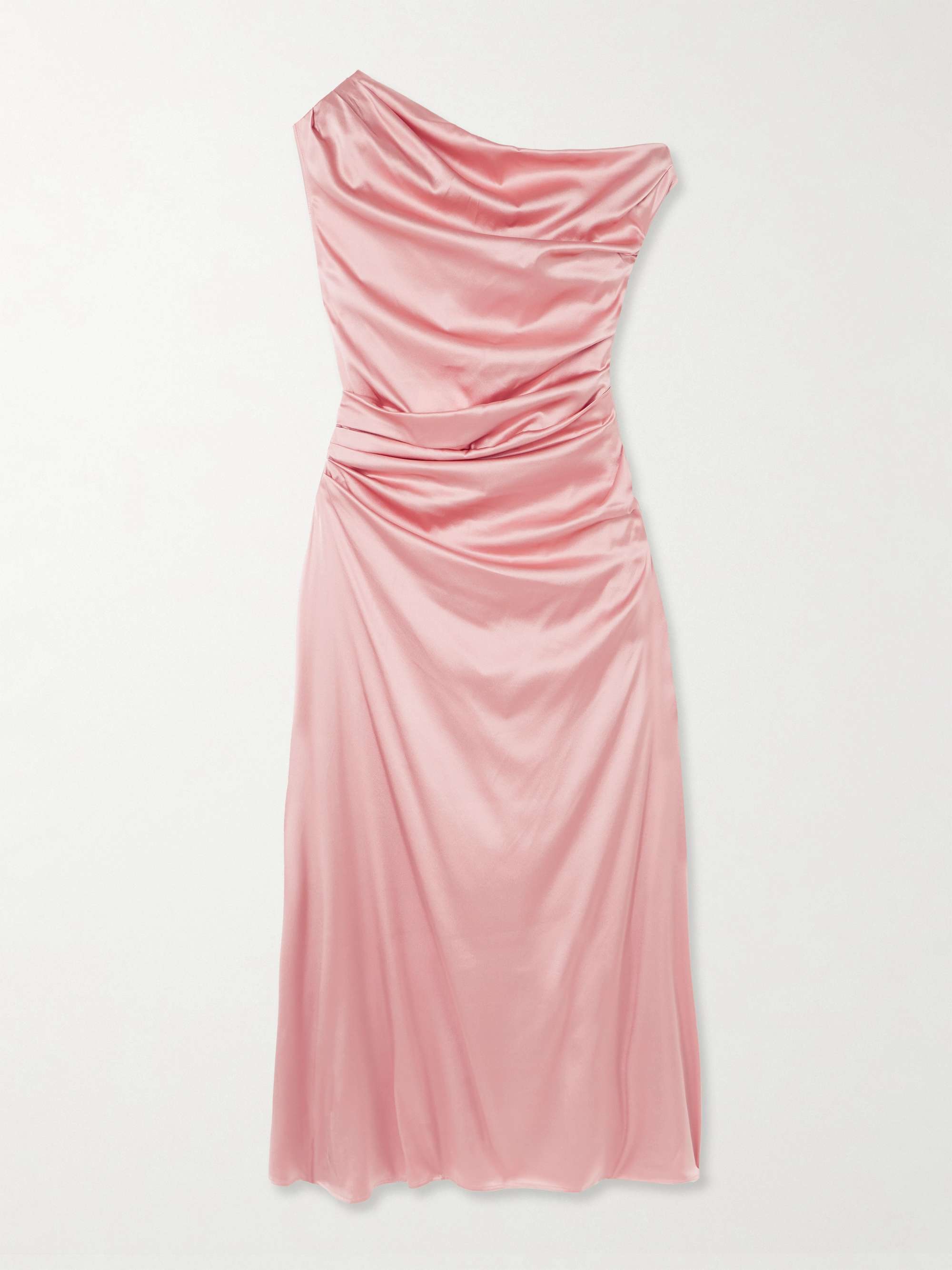 Phare Draped Silk-Blend Midi Dress
