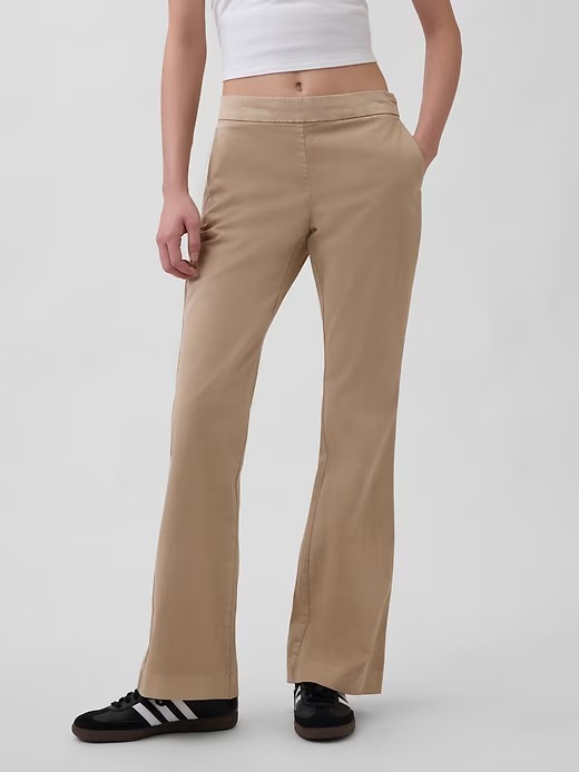 Gap, Low Rise Fitted Flare Khakis
