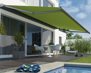 awning. patio and pool