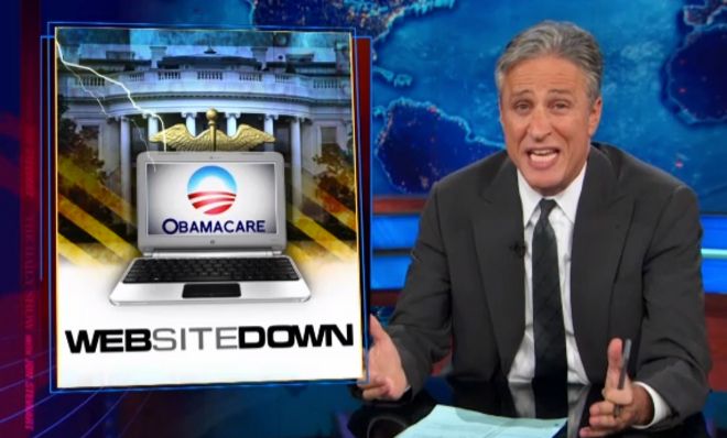 Jon Stewart slags ObamaCare