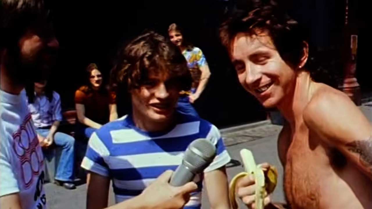 Angus Young and Bon Scott in Covent Garden