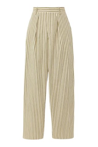 Mara Hoffman striped twill straight-leg pants