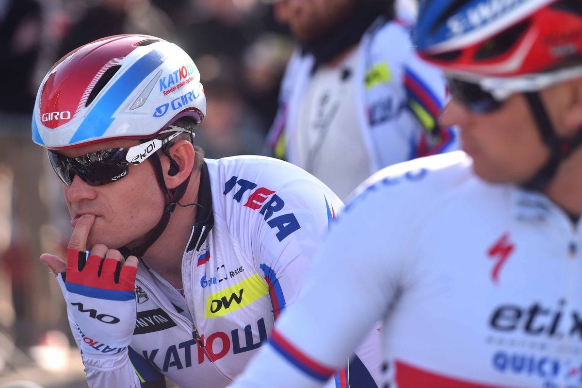 Alexander Kristoff (Katusha) seemed relaxed before the start
