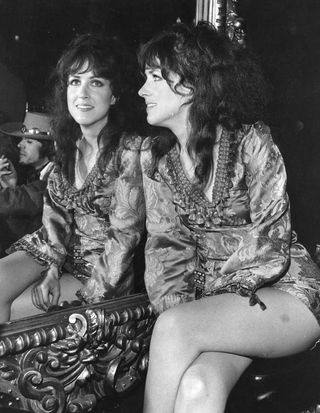 Grace Slick at a label party for the band as they arrived in London