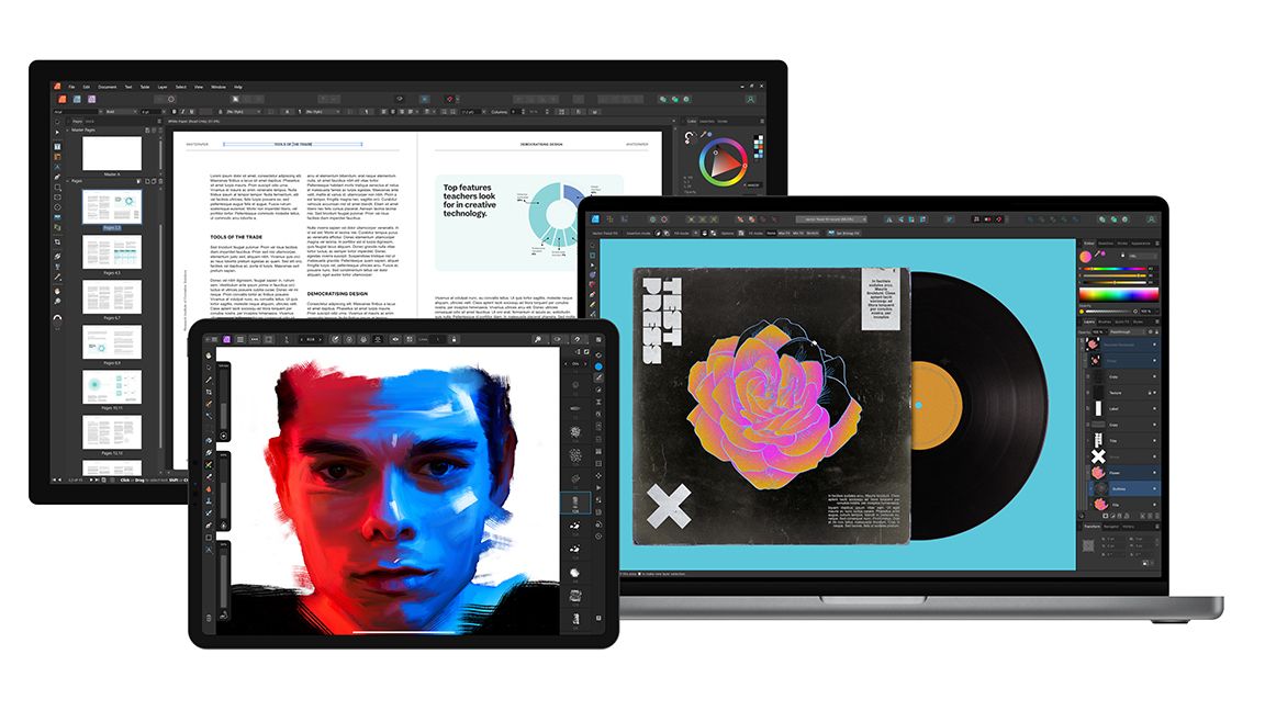 Affinity 2.1; digital art displayed on a iPad and Mac