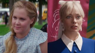 Amy Schumer from I Feel Pretty and Margot Robbie in Barbie side by side