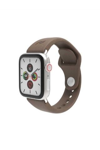 Pela Teddy Brown Watch Band attached to an Apple Watch