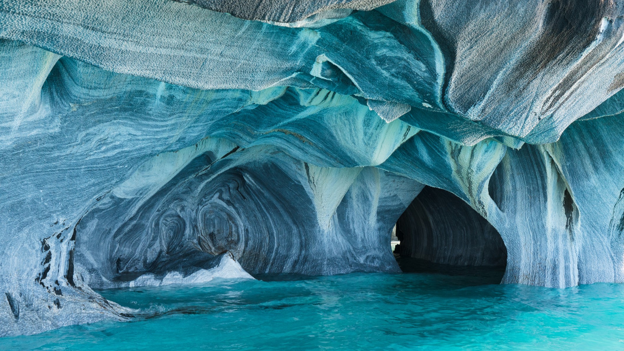 Marble Caves: Chile’s airy turquoise caverns with ‘mineral ice cream’ at the partitions