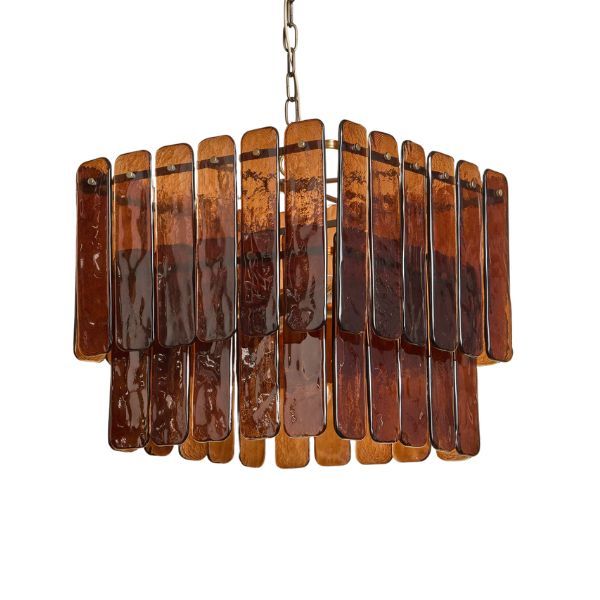 M&amp;amp;S, Glass 2 Tier Square Pendant Light
