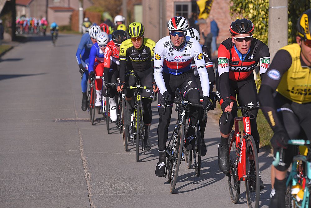 The breakaway at Omloop Het Nieuwsblad