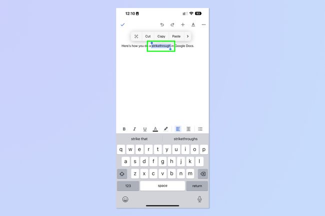How to do a strikethrough in Google Docs | Tom's Guide