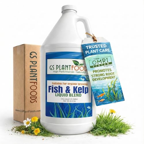 Gs Plant Foods Liquid Fish &amp;amp; Kelp Fertilizer (1 Gallon) &amp;ndash; Organic Material Review Institute Listed Natural Plant Food for Home Gardens, and Vegetables