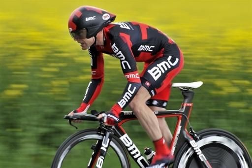 Cadel Evans (BMC) on his way to taking over the race lead.