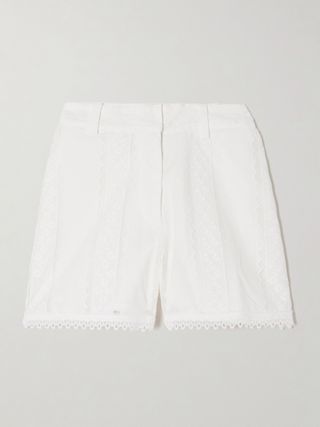 + Net Sustain Ariel Lace-Trimmed Cotton-Blend Shorts