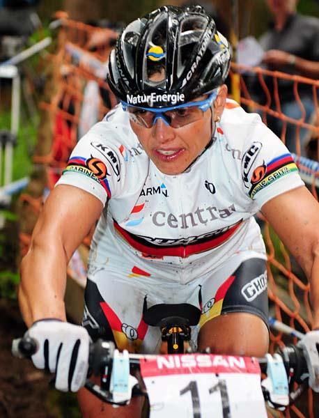 Sabine Spitz (Central Ghost) on the brakes