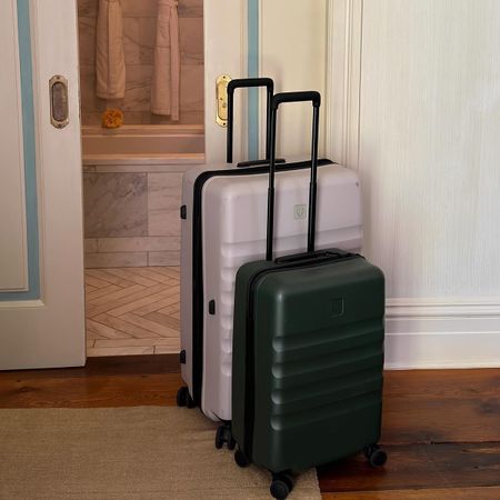 Suitcases in a hotel room