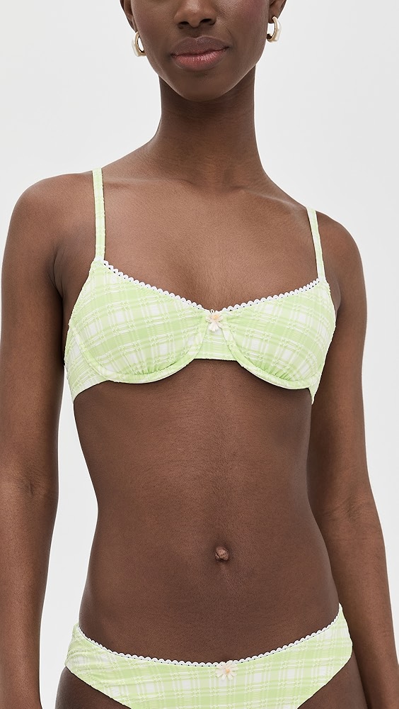 Solid 
Striped Daphne Bikini Top