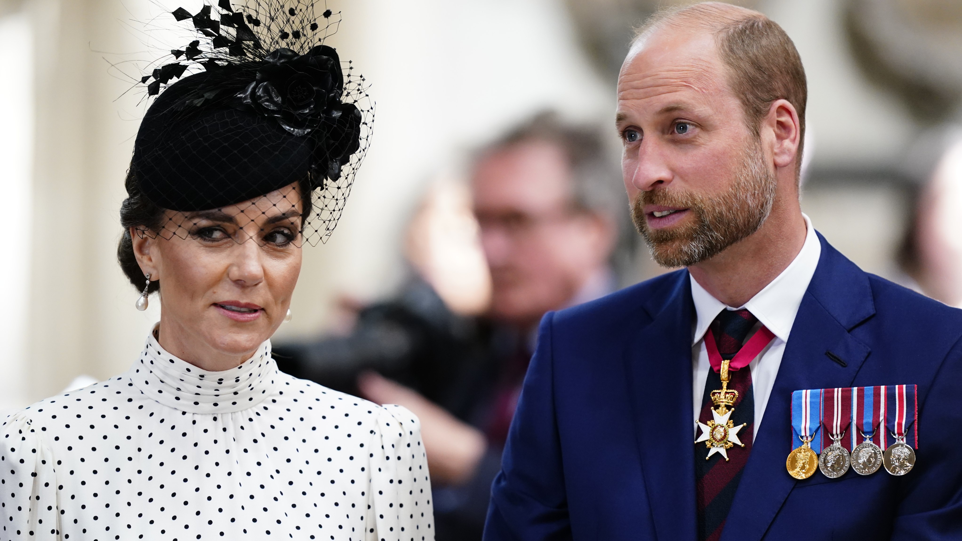 Prince William, Prince of Wales and Catherine, Princess of Wales attend a service of thanksgiving at Westminster Abbey