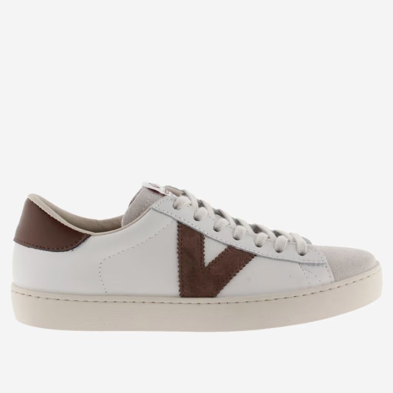 V embellished white trainers