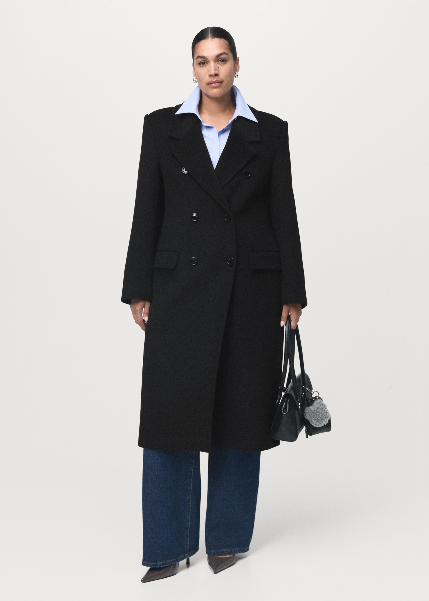 Double-Breasted Wool Coat - Women | Mango United Kingdom