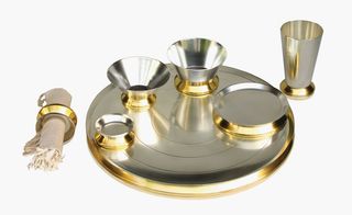 Gleaming tea service and tray from Gunjan Gupta