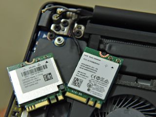 The Dell Wireless 1830 (L) next to Intel 8260 (R)